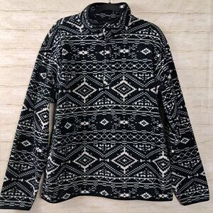 Chaps Aztec Print 1/4 Snap Pullover Fleece